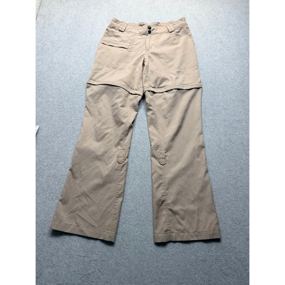 Magellan Convertible Hiking Pants Tan Zip Off Cargo Shorts Womens 10 32x31